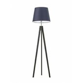 Lampa podłogowa ARUBA abażur granatowy stelaż hebanowy