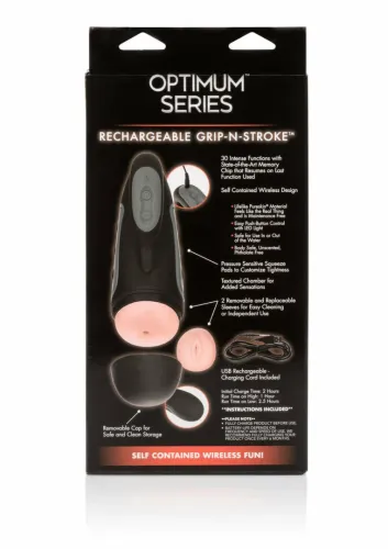 calexotics optimum power rechargeable grip-n-stroke - maszyna intymna na Arena.pl