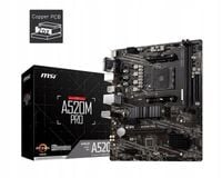 Płyta główna MSI A520M PRO micro ATX AMD Ryzen AM4 2x DDR4