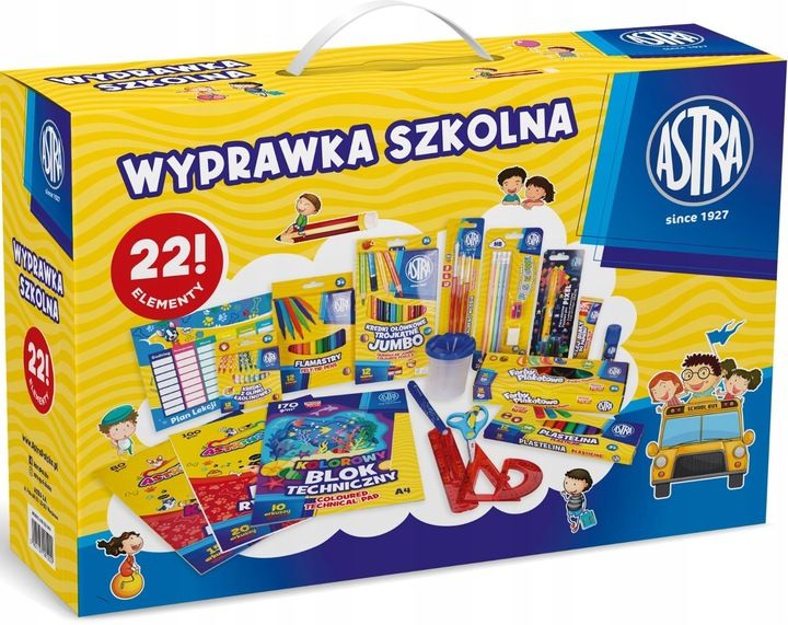 WYPRAWKA SZKOLNA DUŻY ZESTAW DO SZKOŁY 22 ELEMENTY ASTRA zdjęcie 2
