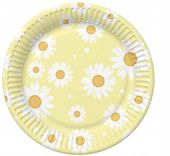 TALERZYKI PAPIEROWE ŻÓŁTE STOKROTKI 18CM 6SZT GODAN