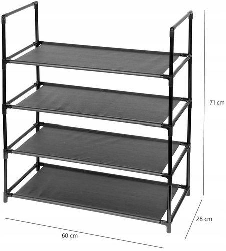 PÓŁKA NA BUTY REGAŁ STOJAK PÓŁKI OBUWIE SZAFKA POJEMNA LOFT 4 POZIOMY na Arena.pl