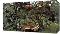Obraz 50x30cm The Hungry Lion, Rousseau Vintage do Salonu