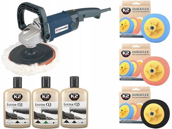 K2 MASNER POLERKA + 3X GĄBKI M14 +LUSTER Q1 Q3 Q5 zdjęcie 8
