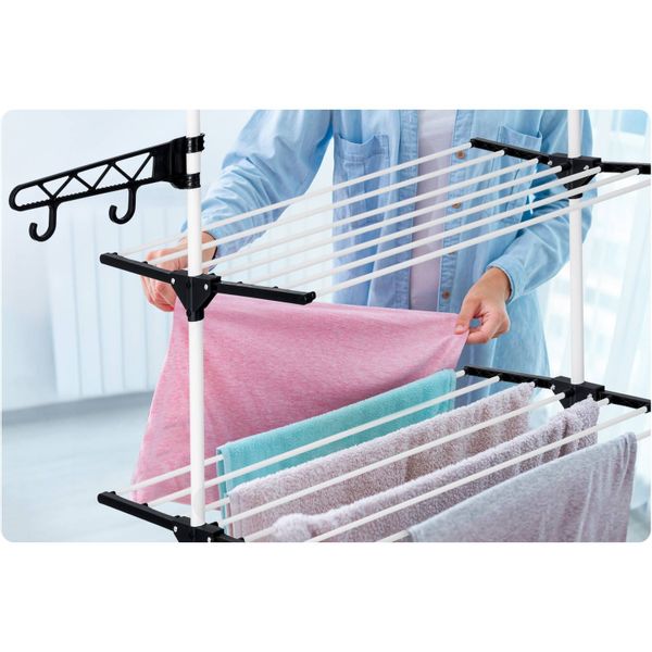 Suszarka na pranie stojąca rozkładana Delia biała 15 m.b. zdjęcie 10