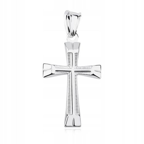 SREBRNY MĘSKI KRZYŻYK PR. 925 RODOWANY KRZYŻ + GRAWER PREZENT NA DZIEŃ OJCA na Arena.pl