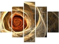 105CM 150CM ZEGAR 5 ELEM RÓŻA KTALNA DRUK OBRAZ