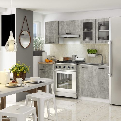 Szafka OLIWIA Witryna W80 H580 BIAŁA / BETON na Arena.pl