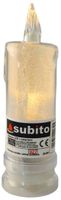 Świeca brokatowa LED SUBITO C502 H180 biała ciepła (927) 1 sztuka