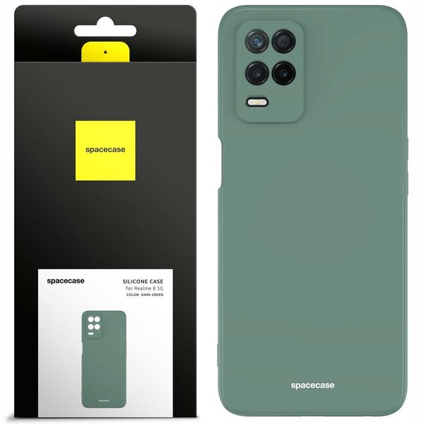 Spacecase Silicone Case Realme 8 5G Dark Green zdjęcie 1