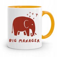 Kubek Żółty Dla Kierownika Big Menager Prezent Z Nadrukiem Ze Zdjęciem