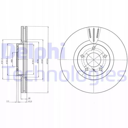 TARCZA HAM PRZOD 320X28 V na Arena.pl