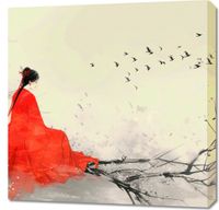 Obraz 70x70cm Diva Na Gałęzi