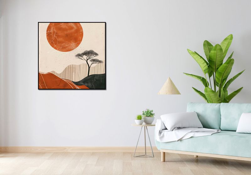 Plakat 90x90cm Afrykański Zachód Słońca zdjęcie 4