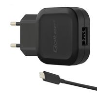 Qoltec Ładowarka sieciowa 5V | 2.4A | 12W | USB + kabel USB typ C