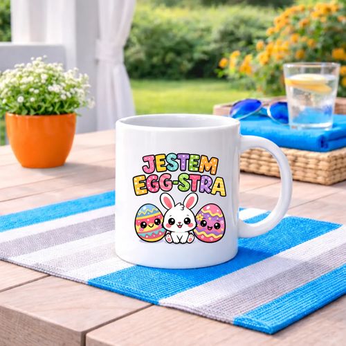 Jestem egg-stra - kubek na prezent na Arena.pl