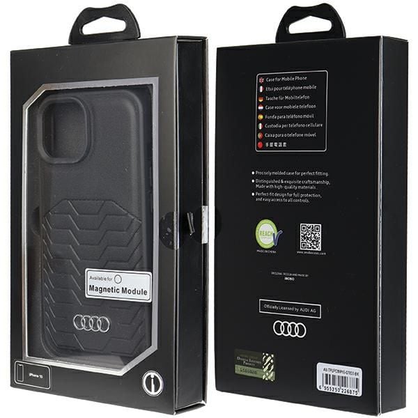 Etui Audi do iPhone 15, iPhone 14, iPhone 13, Czarny, MagSafe zdjęcie 7