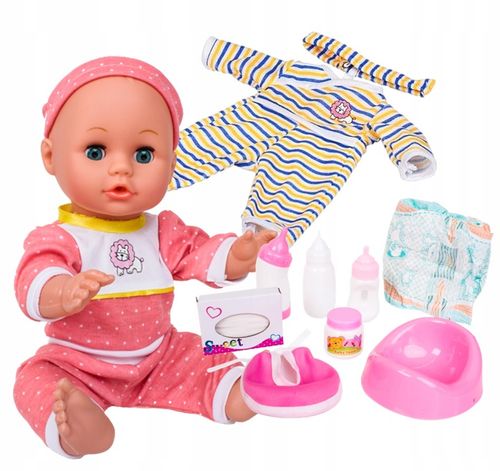 Lalka bobas INTERAKTYWNA SIKAJĄCA DZIDZIUŚ Z AKCESORIAMI BUTELKA NOCNIK na Arena.pl