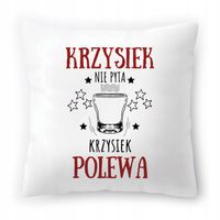 Poduszka Dla Krzyśka Na Urodziny Ze Zdjęciem Na Prezent Biała 40X40 Cm