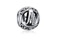 Rodowany srebrny charms do pandora litera literka A srebro 925 QS0852RHW