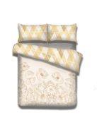 Pościel z Flaneli Złote Maki 155x220*2 + 80x80*2 AmeliaHome