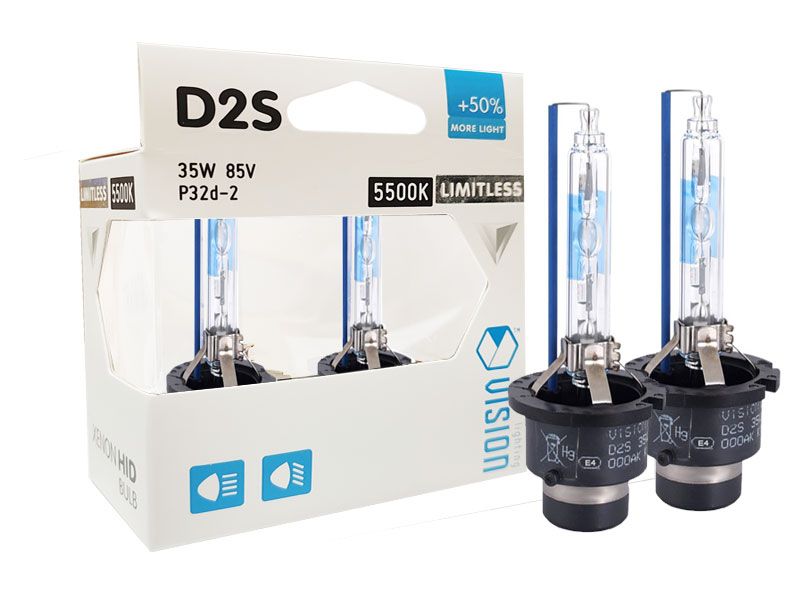 D2S XENON ŻARNIK PALNIK 5500K +50% 35W 85V VISION 2szt zdjęcie 1