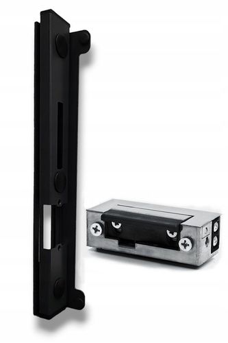 Kaseta elektrozaczepu niska kolor czarny RAL9005 do bramki furtki drzwi na Arena.pl