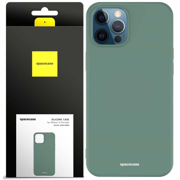 Spacecase Silicone Case Iphone 12 Pro Max Dark Green zdjęcie 1