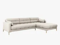 NAROŻNIK, SOFA NAROŻNA BEŻ TKANINA PRAWO 293/185/75 MAMAIA OD MICADONI