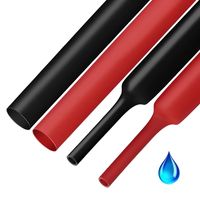 Rurka 6,4mm termokurczliwa z klejem Czerwony - 1m