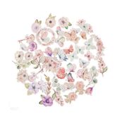 KSZTAŁTY PAPIEROWE 50 SZT CEOZ-183 BOHO FLOWERS DP CARFT