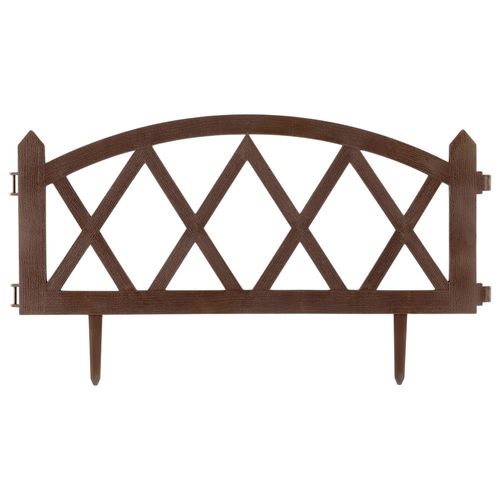 Płotek ogrodowy brązowy 57x25 cm 8 szt. na Arena.pl
