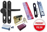 KLAMKA GAŁKA ZAMEK 90MM WKŁADKA DO FURTKI 3 KLUCZE ZESTAW DO 40X40 PREMIUM
