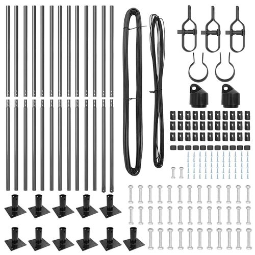 Słupki ogrodzeniowe 13 pcs Szary Ø32mm 160 cm na Arena.pl