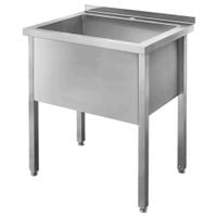 PROFESJONALNY BASEN ZLEW GASTRONOMICZNY JEDNOKOMOROWY NIERDZEWNY 70X70X85