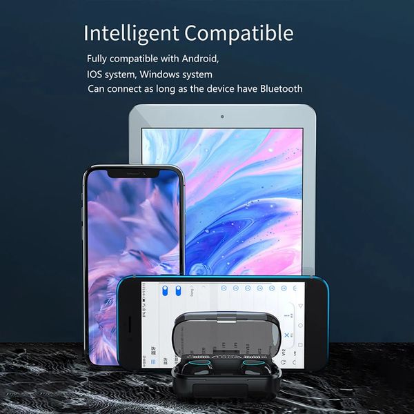 TWS M10 bezprzewodowe słuchawki Bluetooth wyświetlacz LED 3500mah etui z funkcją ładowania 9D Stereo słuchawki sportowe wodoodporne Bluetooth 5.1 zdjęcie 3