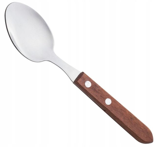6x łyżka stołowa z drewnianą rączką SZTUĆCE do grilla na piknik zdjęcie 2