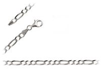 SREBRNY MĘSKI ŁAŃCUSZEK ŁAŃCUCH FIGARO 2.9MM 50CM