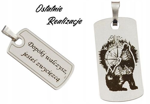 SREBRNY PEŁNY ŁAŃCUSZEK MĘSKI PANCERKA NIEŚMIERTELNIK PR. 925 GRAWER GRATIS na Arena.pl