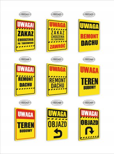 Tabliczka znak informacyjny dibond nadruk uv 40x30 UWAGA droga pożarowa na Arena.pl