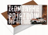 Wizytówki firmowe 100szt RÓŻNE WZORY do wyboru ZŁOMOWANIE POJAZDÓW