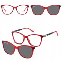 2w1 Okulary Korekcyjne Zerówki z NAKŁADKĄ PRZECIWSŁONECZNĄ z Polaryzacją