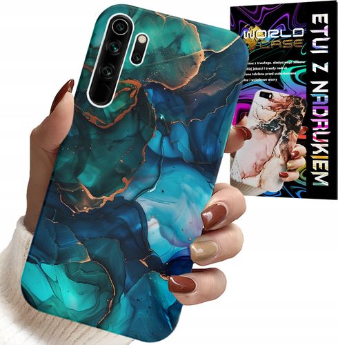 ETUI DO XIAOMI NOTE 8 - NIEBIESKO ZIELONY MARMUREK PLECKI WZORY na Arena.pl