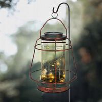 ZEWNĘTRZNA LATARNIA SOLARNA DO OGRODU, WISZĄCA SOLARNA LAMPA WODOODPORNA