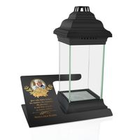 PODSTAWKA na GRÓB na ZNICZ DEDYKACJA LAMPION DUŻA