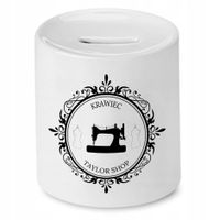 Skarbonka Dla Krawcowej Krawca Taylor Shop Z Nadrukiem Ze Zdjęciem