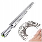 MIARKA JUBILERSKA DO MIERZENIA PALCÓW PIERŚCIONKA OBRĄCZEK STALOWA