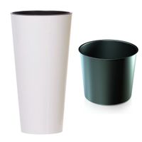 Doniczka wysoka Tubus slim shine DTUS250S | Biały, Kształt Okrągły, Wymiary 25x48 cm, Kolor Biały, Prosperplast