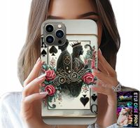 ETUI DO IPHONE 12 PRO - KARTA KRÓL KRÓLOWA POKER KARTY + SZKŁO