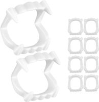 Zęby Wampira Kły Sztuczna Szczęka Halloween Przebranie Zestaw 10 Sztuk